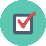 collaboration platform icon as checkbox